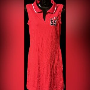 Sleeveless polo style dress